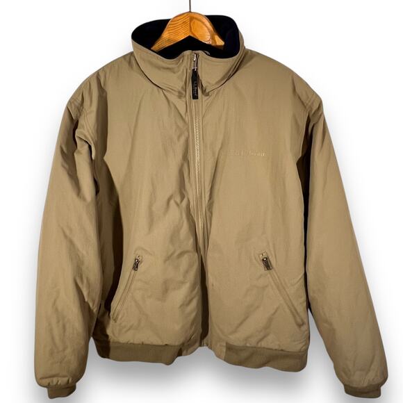 LL Bean Jacket Olive Brown Fleece Lined Full Zip Outdoor Heritage Men’s XL - Picture 3 of 12
